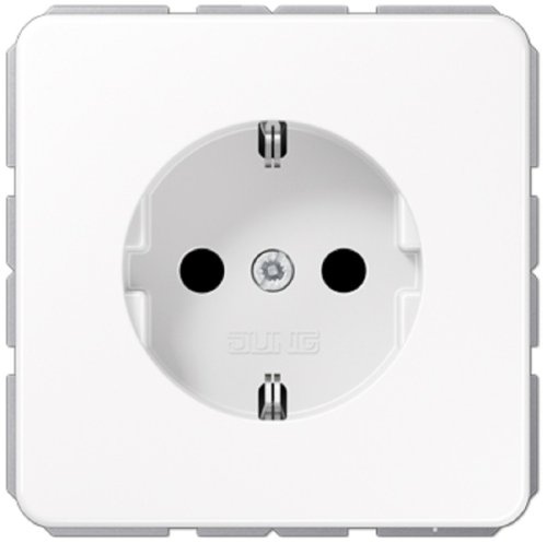 Розетка с заземлением без рамки Jung CD500 1-м. белый картинка